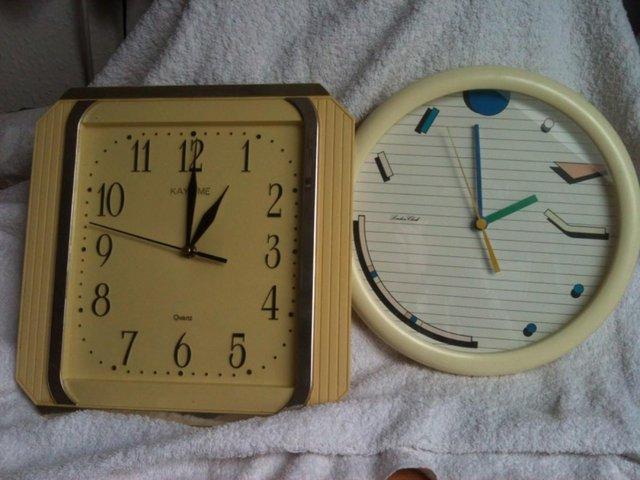 Preview of the first image of Two Battery operated wall clocks.