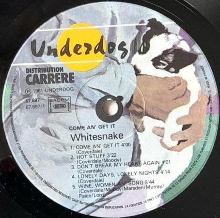 Image 2 of WHITESNAKE Come An’ Get It 1981 French 1st press LP. NM/EX+.