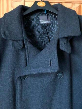 Image 2 of MENS QUALITY NEXT DOUBLE BREASTED DARK GREY WOOL JACKET-XL