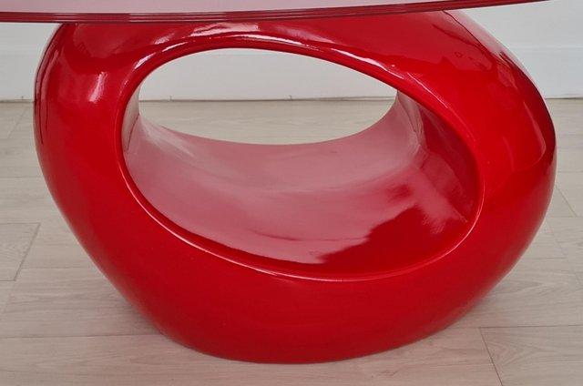 Image 2 of Red oval coffee table from Amazon