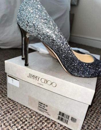 Image 2 of Jimmy Choo Romy Heels Navy/Silver UK Size 5 Original Box