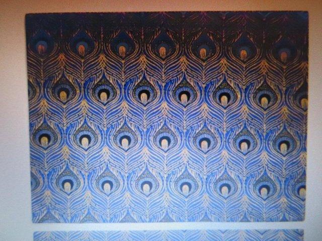 Preview of the first image of Wanted - John Lewis Peacock blue table runner and place mats.