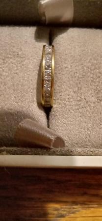Image 4 of 18 Ct Yellow Gold Princess Cut DIAMOND Half ETERNITY Ring