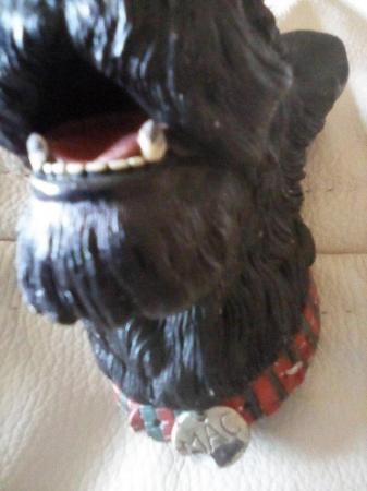 Image 1 of Chalk wall hanging of a black Terrier dog. Reduced price.