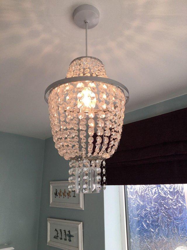 Preview of the first image of Easy fit crystal effect lampshade.