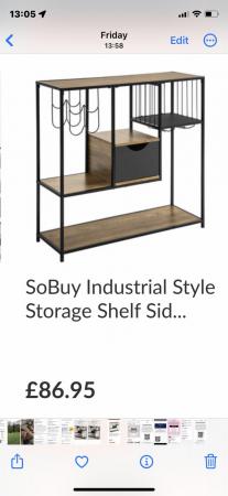 Image 1 of Industrial storage shelf table