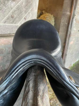 Image 6 of Dressage saddle- Harry Dabbs, 17.5" wide, mono flap .