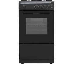 Preview of the first image of ESSENTIALS 50CM BLACK GAS COOKER-BIG GAS OVEN-51L-EX DISPLAY.