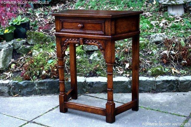 Image 49 of A TITCHMARSH AND GOODWIN OAK CANTED HALL TABLE LAMP STAND