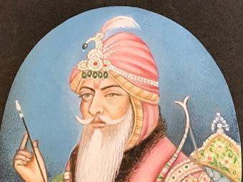 Image 2 of ' The Tiger of The Punjab ' Ranjeet Singh miniature painting