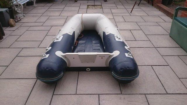Image 2 of HONWAVE T202 INFLATABLE DINGHY SLAT FLOOR + YAMAHA OUTBOARD