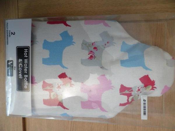 Image 2 of Hot Water Bottle in Dog Motif cover