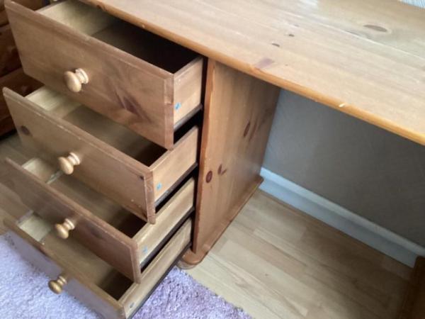 Image 2 of 8 drawer pine dressing table