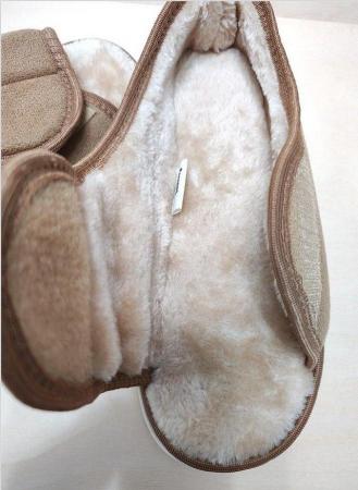 Image 7 of VivaDia Memory Foam Slippers XL 7-8 Unisex Adults Camel Men'