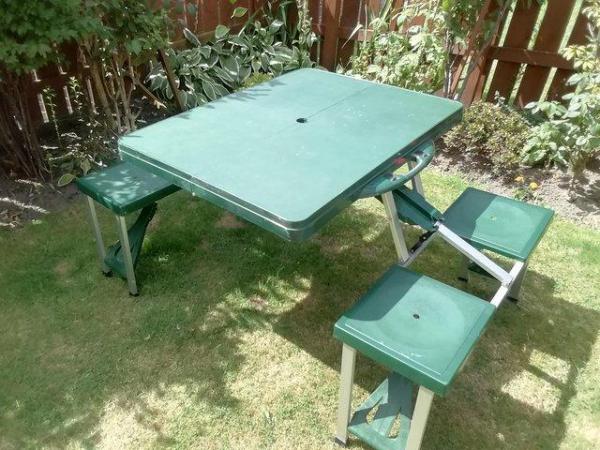 Image 3 of FOLDING TABLE AND FOUR CHAIRS SET FOR CAMPING/PICNICS etc