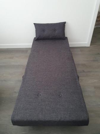 Image 3 of MADE Haru single sofa bed, Cygnet Grey
