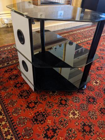 Image 3 of TV Stand, Black Tempered Glass, perfect condition