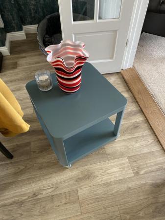 Image 3 of Table/ trolley in grey/ bluey grey