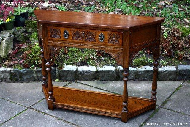 Image 74 of AN OLD CHARM LIGHT OAK CANTED CONSOLE TABLE LAMP PHONE STAND