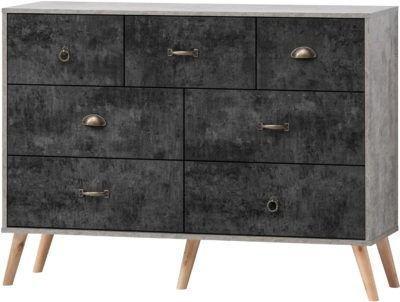 Image 1 of Nordic merchant chest in concrete/charcoal