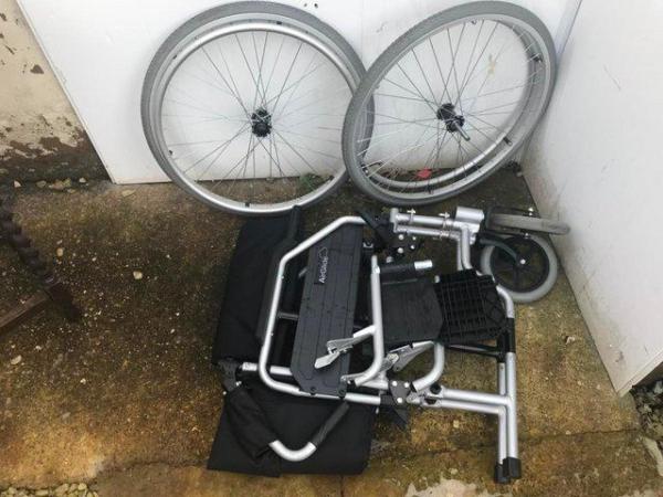 Image 9 of Wheelchair ultra lightweight foldaway flat.