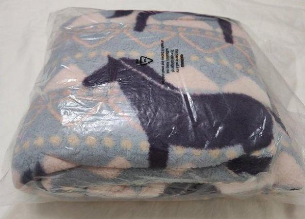 Image 22 of New Sherpa Horse Print Blanket Christmas Gift 200x150cm
