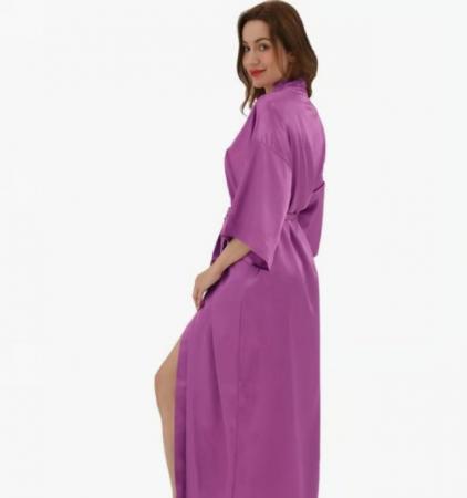 Image 1 of Diarylook Long Dressing Gowns for Women Satin Dressing Gown