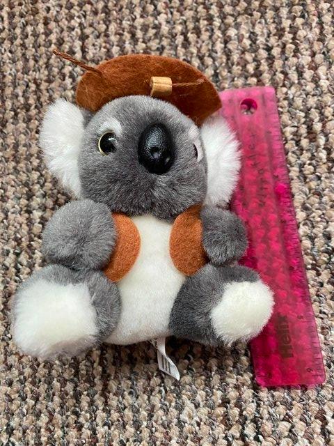 Preview of the first image of Cute Koala with Outback hat and jacket cuddly toy.