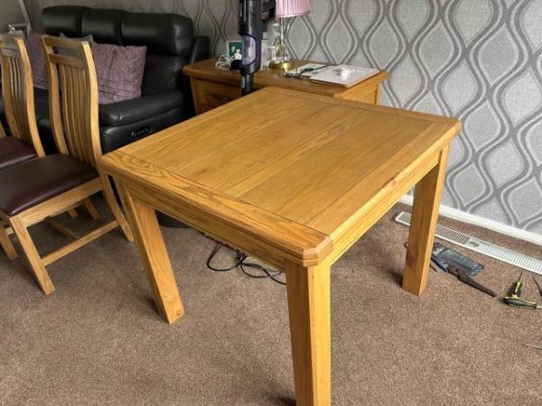 Image 1 of Oak Furniture land dining table and chairs set
