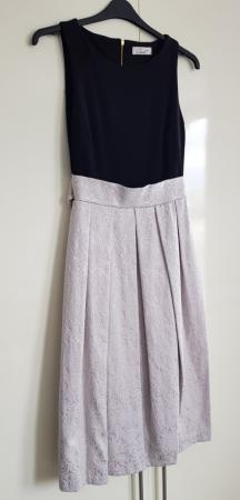 Image 1 of Closet plain black and beige design ladies midi length dress