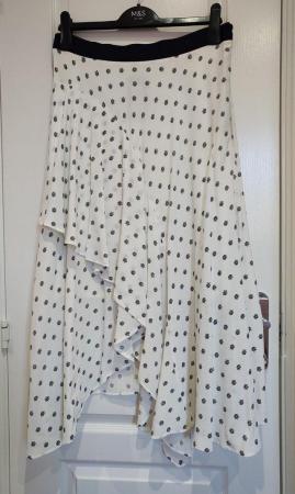Image 3 of New with tags Marks and Spencer Soft White Skirt Size 12 Reg