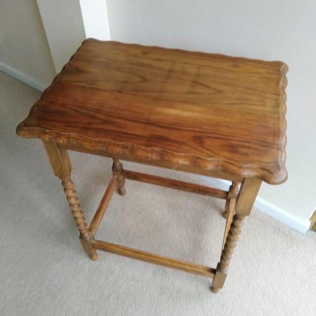 Preview of the first image of Barley Sugar Table, solid oak antique.