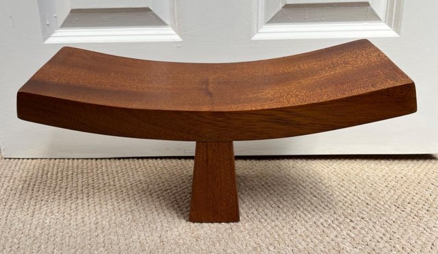 Preview of the first image of Solid wood T shaped sloping meditation kneeling stool.