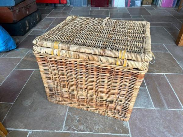 Image 2 of large square wicker basket