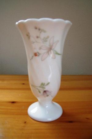 Image 2 of Wedgwood bone china Campion trumpet vase.