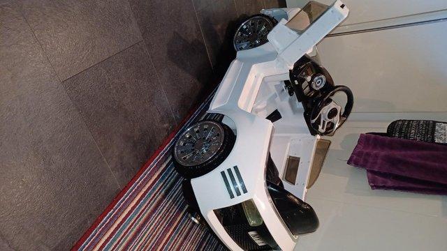 Image 3 of Kids Electric Ride On White Sportscar RRP £150-£200 - missin