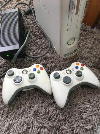 Image 3 of Xbox360 console with 2 controllers and 11 games